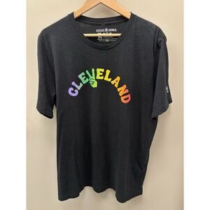 Cleveland Clothing Co XL Tshirt Rainbow Black Cleveland